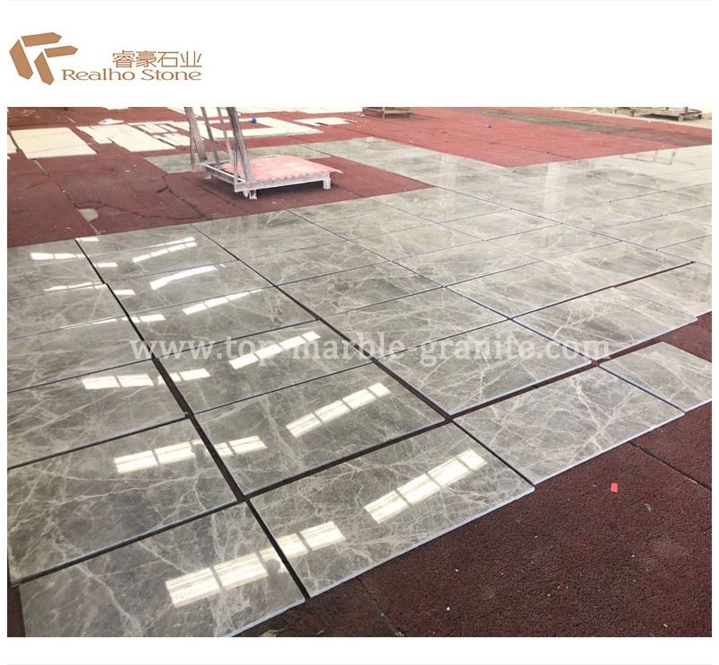 silver grey marble