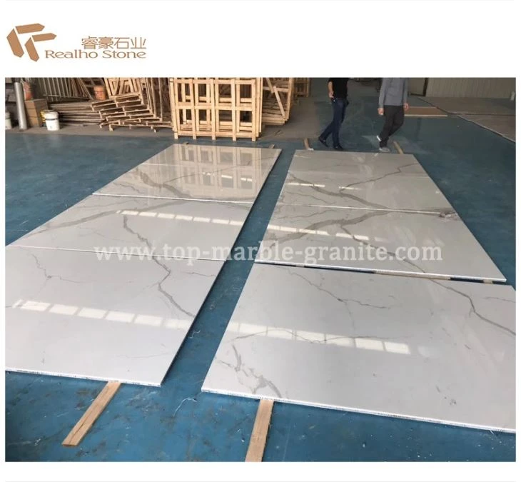 Calacatta White Aluminum Honeycomb Tiles