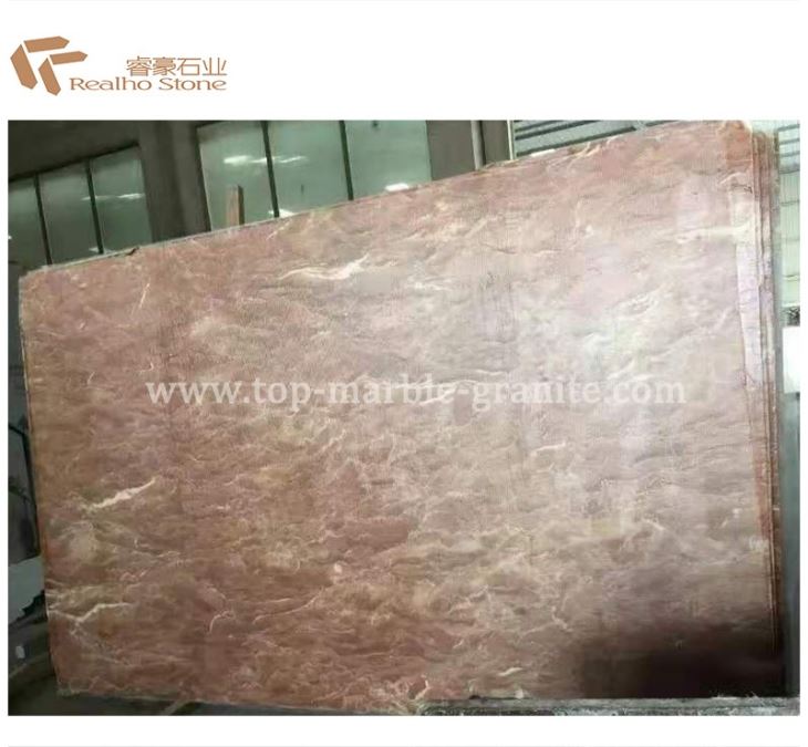 Philippines Pink Red Tea Rose Marble Slab for Wall Tiles