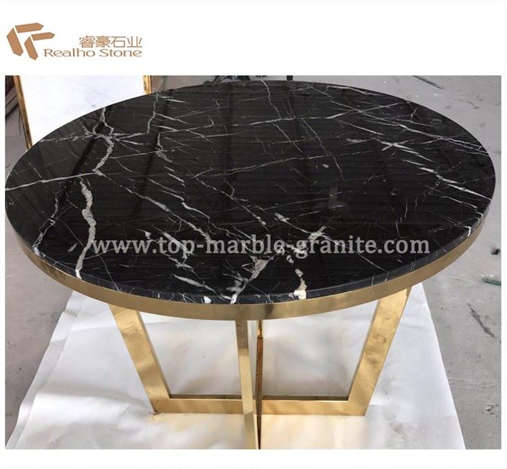 black marble table