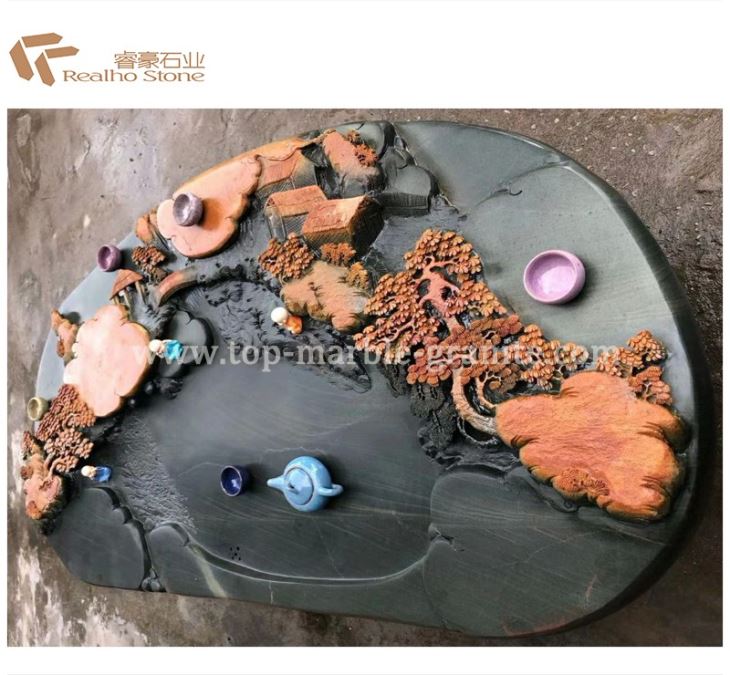 Black Stone Tea Tray Design