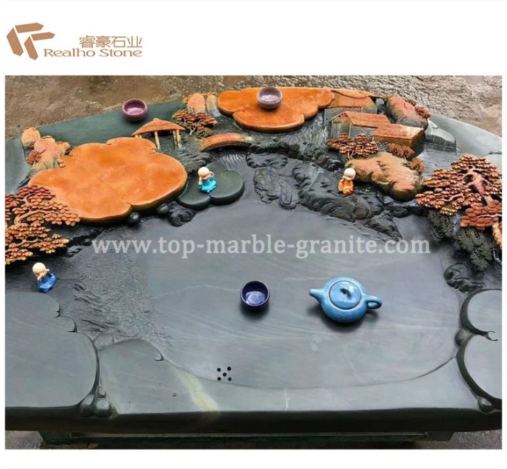Black Stone Tea Tray Design