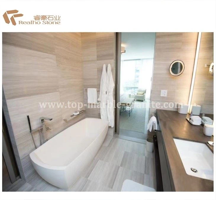 marble bathroom wood floor white