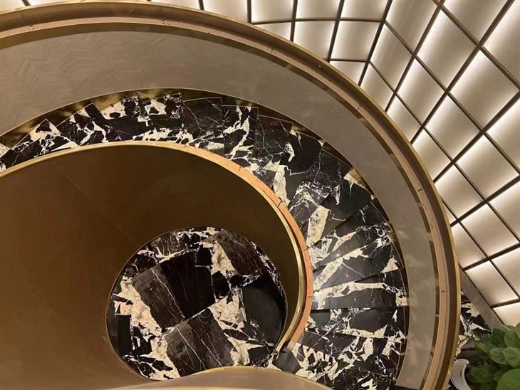 black marble stairs